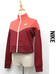 V272/美品 NIKE ショート丈ジャケット ブルゾン 裏起毛 ロゴ刺繍 Mのサムネイル