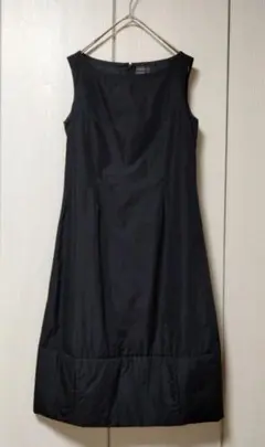 COMME CA COMME CA ノースリーブひざ丈ワンピース　黒のサムネイル
