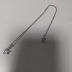 シルバー ダイヤモンド風ペンダント ネックレス