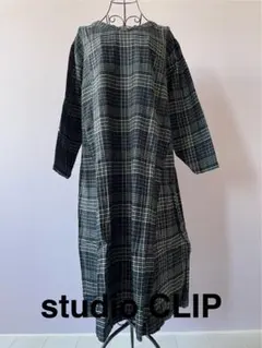 studio CLIP スタジオクリップ ダブルフロント チェック柄 ワンピース