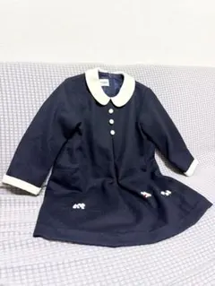 familiar ネイビー ワンピース 90cm 卒園式 入園式 犬