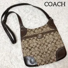 【Y2K】コーチ シグネチャー ショルダーバッグ 00s アーカイブ レザー切替