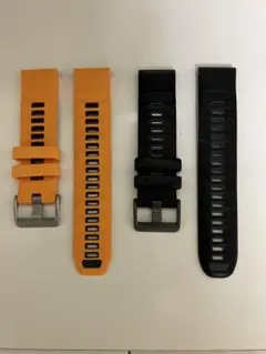 純正GARMIN QuickFit オレンジ未使用& ブラック使用品2本セット