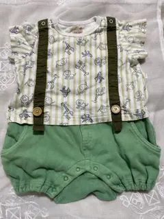 【美品！】petit main 動物柄 ロンパース 70cm