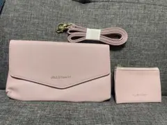【未使用】JILLSTUART レザー調バッグ&ミニポーチ　2点セット