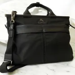 バーバリーブラックレーベル 美品 ホースロゴ 2WAY ブリーフケース