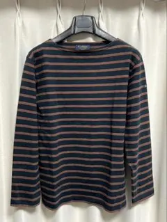 ルミノア ボーダーカットソー 黒×茶 size1