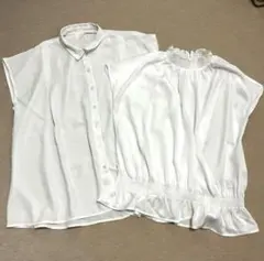 【値下げ】GU ブラウス　L XL 2枚セット