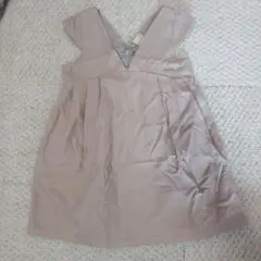 【在庫処分セール】petit main♡ジャンバースカート♡ベージュ 100cm