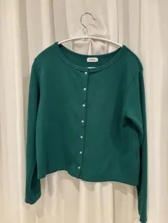 LEPSIM グリーン ボタン付きカーディガン