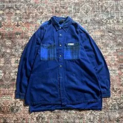 伊*門様 CROSS COLOURS インディゴ シャツジャケット ワークシャツ