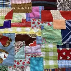 ハンドメイド キルトパッチワーク 四角つなぎタペストリー - メルカリ