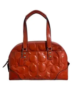 コーチ　エナメルバック　赤 COACH コーチ エナメル ハンドバッグ 赤 パテントレザー 人気モデル