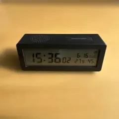 無印良品　デジタル電波時計（大音量アラーム機能付）置時計・ブラックのサムネイル