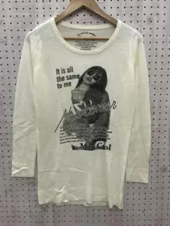 00s ロックギャル 古着 英字 ガールフォトグラフィック 長袖 ニットトップス