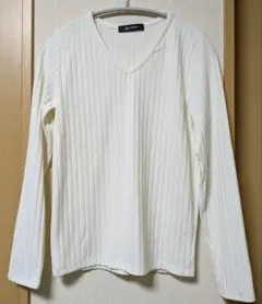 白 ホワイト カットソー Tシャツ インナー 長袖