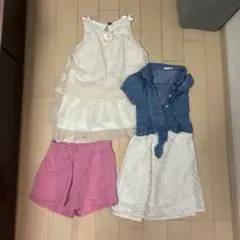 【3枚セット】120 まとめ売り GU + H&M ワンピース・パンツ 他