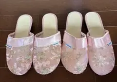 新品未使用　刺繍スリッパ2足セット