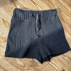 MURUA ニット　ショートパンツ　リブニット　短パン　黒
