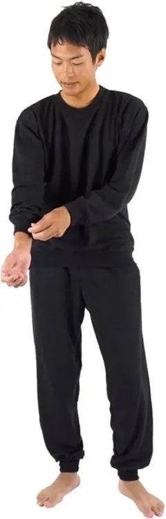 黒 スウェット ルームウェア 上下セット M