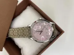 コーチ（COACH）レディース 電池式 腕時計 ピンク 花柄 - メルカリ