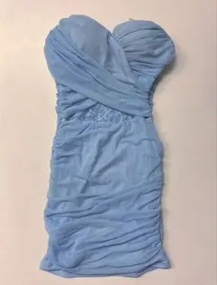 【極美品】水色チューブトップドレス