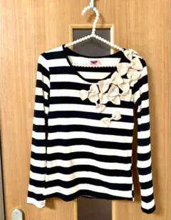 トコパシフィック リボン トップス ボーダー　ハート　セレクトショップ　美品