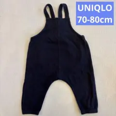 80cm UNIQLO ベビー　サロペット　オーバーオール　ネイビー