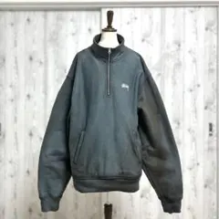 STUSSYステューシー/ビンテージ加工ハーフジップスウェット/bhkbdflAのサムネイル