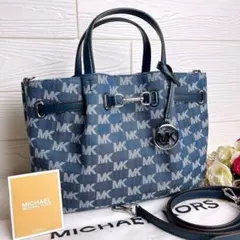 新品☆MICHAEL KORSマイケルコース 2wayショルダーバッグ ネイビー