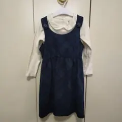 GAP　丸襟ブラウス　チェックワンピースセット