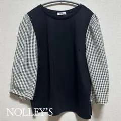 NOLLEY'S バルーンスリーブギンガムチェック　サイドスリット　7部丈のサムネイル
