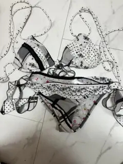 花柄ドットセパレート水着 M