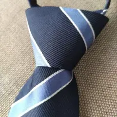 ワンタッチネクタイ ジュニア ストライプ ネイビー