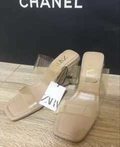 新品タグ付き　【ZARA】クリアサンダル　ウェッジソール　◻️サイズ39◻️のサムネイル