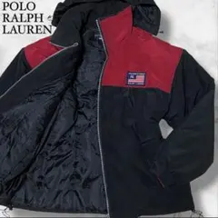 ポロラルフローレン ダウンジャケット レッド×ブラック Mサイズ