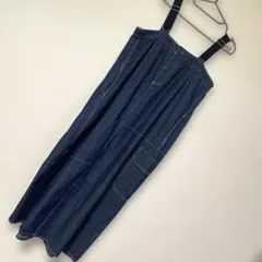 LOCOS DAYS ダークデニム サロペット ワンピース　LL