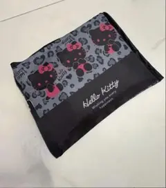 ハローキティ　ヒョウ柄　黒ピンクキティ　エコバッグ　新品未使用