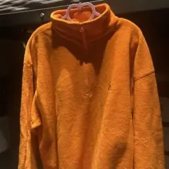 オレンジ フリース ハーフジップ トレーナー ノーティカ 古着 下北沢