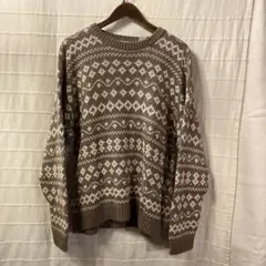 OLD GAP コットンニットセーター ブラウン　ローゲージ　ヴィンテージ