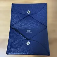 HERMES エルメス カルヴィ カードケース ネイビー※値段交渉可能