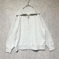 美品♡ COLZAコルザ　ハーフジップスウェット　ライトグレー　M トレーナー
