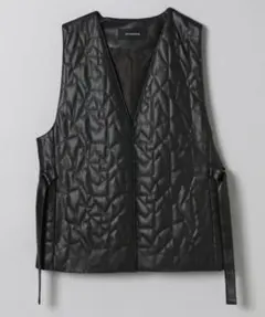 ヴィーガンレザーキルトベスト(キルティングベスト)