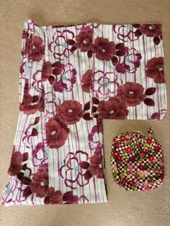 浴衣 レディース 花柄 ホワイト