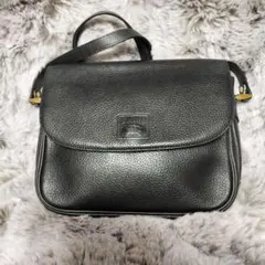 Burberrys ブラック ショルダーバッグ　レザー　箱あり