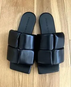 Bottega Veneta　フラットパッチブラックミュール　ブラックのサムネイル
