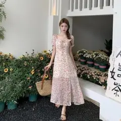 大きいサイズ レディース ワンピース　花柄　ピンク　春夏 秋 新品 半袖