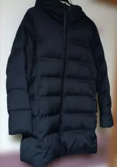 訳あり●ユニクロ●フード付き●ロングダウンジャケット●ネイビー●ＸＸＬ●