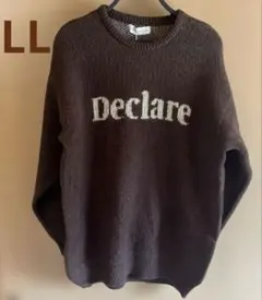 【新品未使用】長袖ニット　ブラウン　LＬ