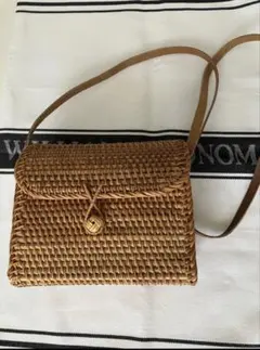 ZARA ラタン ショルダーバッグ